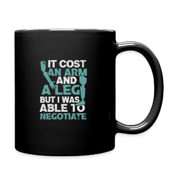 Amputee Humor amputee funny - Full Colour Mug - black - Right