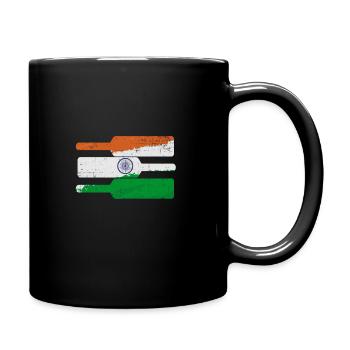 Jeu de cricket Indian Cricket Drapeau indien - Mug uni - noir - Droite