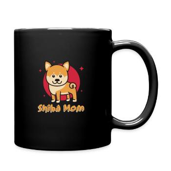 Shiba Inu Dog Shiba Mom - Full Colour Mug - black - Right