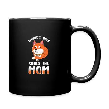 Shiba Inu Dog World's Best Shiba Inu Mom - Full Colour Mug - black - Right