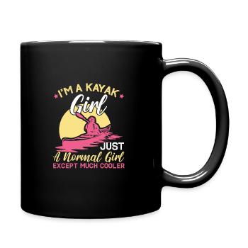 Kayak Canoë Kayak Je suis une fille de kayak - Mug uni - noir - Droite