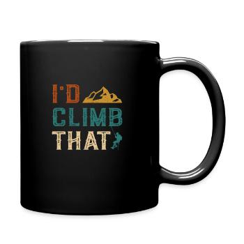 Rock Climbing Mountain Climber Bouldering - Full Colour Mug - black - Right