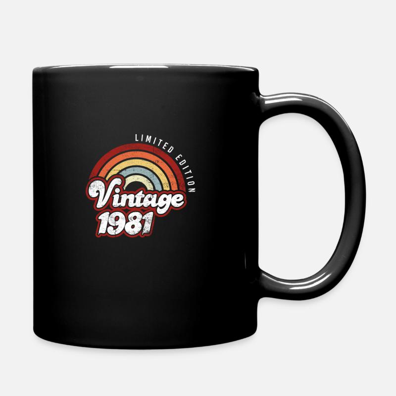 Vintage 1981 40 Years Old 40th Birthday Limited - Tasse einfarbig - Schwarz