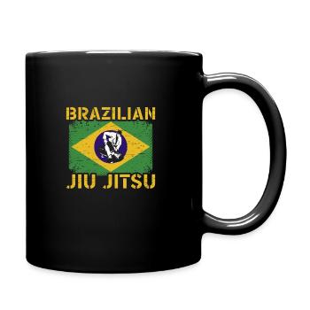 BJJ Brazilian Jiu Jitsu Jiu Jitsu Fighter - Full Colour Mug - black - Right