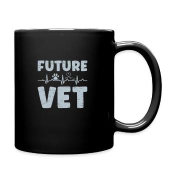 Future Vet for a Veterinarian Vet Tech - Full Colour Mug - black - Right