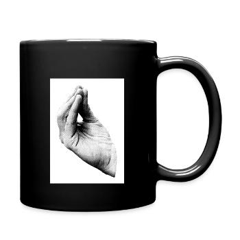 Lustige Geste Handzeichen Italien Design - Tasse einfarbig - Schwarz - Rechts