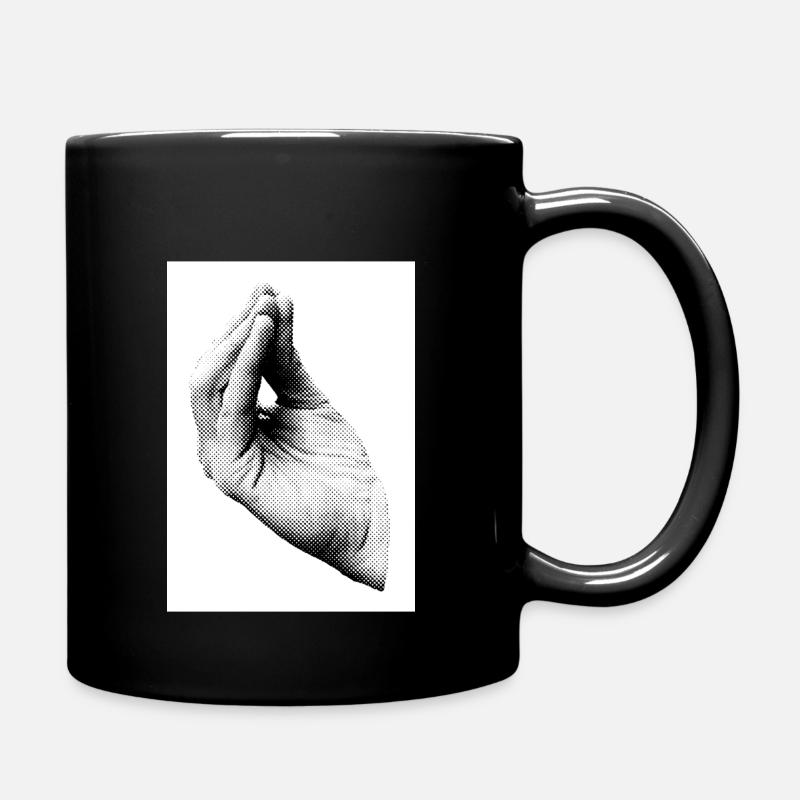 Lustige Geste Handzeichen Italien Design - Tasse einfarbig - Schwarz
