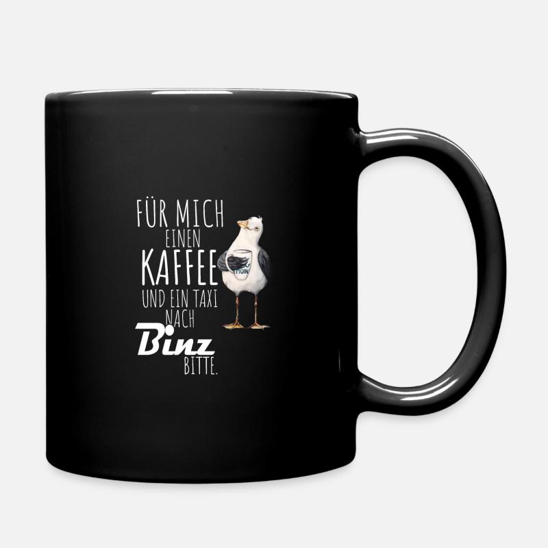 Ich muss nur nach Binz - Ostsee Geschenk Logo Lieb - Tasse einfarbig - Schwarz