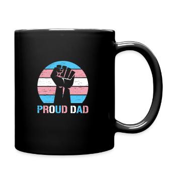 Stolzer Vater Trans Lgbt Rechte Lgbt Stolz Mama - Tasse einfarbig - Schwarz - Rechts