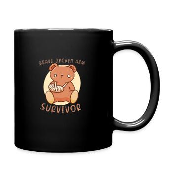 Broken Hand Broken Arm Broken Bones Funny Broken - Tasse einfarbig - Schwarz - Rechts