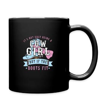 Cowboy Barn Bull Rider Rodeo Country Western - Mug uni - noir - Droite