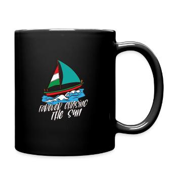 Voilier Voilier Plan de retraite nautique Yacht - Mug uni - noir - Droite