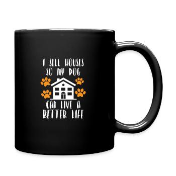 Real Estate Agent Realtor Dog Lover Dog Owner - Tasse einfarbig - Schwarz - Rechts