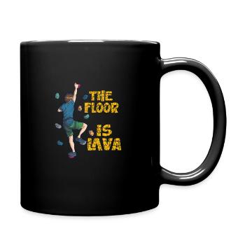 Wall Climbing Hiking Rock Climbing Hiker Camping - Full Colour Mug - black - Right
