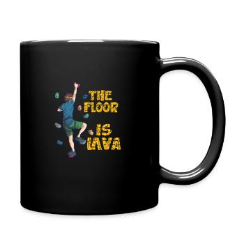 Wall Climbing Hiking Rock Climbing Hiker Camping - Full Colour Mug - black - Right