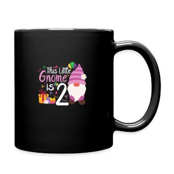 Ce petit gnome est 2 filles d’anniversaire - Mug uni - noir - Droite