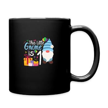 Dieser Kleine Gnom Ist 1 Geburtstagskind - Tasse einfarbig - Schwarz - Rechts