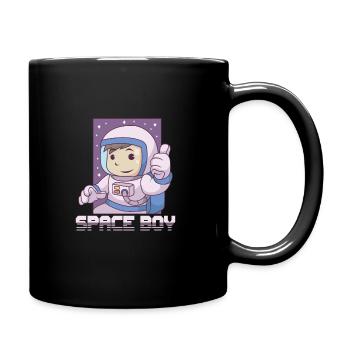 Astronaut Astronomy Solar System Space Kids - Full Colour Mug - black - Right