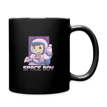 Astronaut Astronomy Solar System Space Kids - Full Colour Mug - black - Right