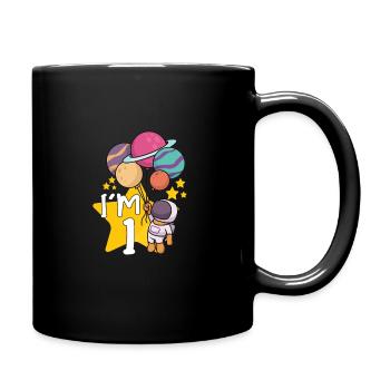 Astronaut Astronomy Solar System Space Kids - Full Colour Mug - black - Right