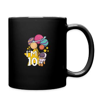 Astronaut Astronomy Solar System Space Kids - Full Colour Mug - black - Right