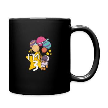 Astronaut Astronomy Solar System Space Kids - Full Colour Mug - black - Right