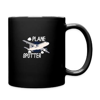 Aircraft Spotting Airplane Aircraft Spotter - Full Colour Mug - black - Right
