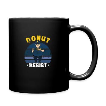 Police Cop Officer Police Office - Tasse einfarbig - Schwarz - Rechts
