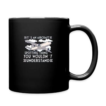 Aircraft Spotting Airplane Aircraft Spotter - Tasse einfarbig - Schwarz - Rechts