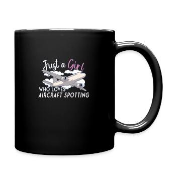 Aircraft Spotting Airplane Aircraft Spotter - Tasse einfarbig - Schwarz - Rechts