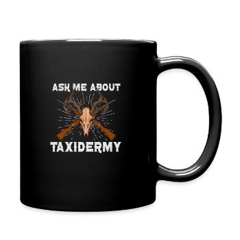 Lustige Tierpräparator taxidermie jagd trophäe - Tasse einfarbig - Schwarz - Rechts
