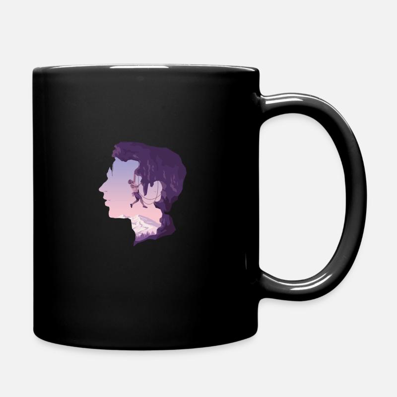 Wall Climbing Hiking Rock Climbing Hiker Camping - Tasse einfarbig - Schwarz