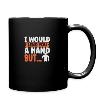 Hand Arm Amputee Assembly Required Amputation - Full Colour Mug - black - Right