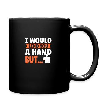 Hand Arm Amputee Assembly Required Amputation - Full Colour Mug - black - Right