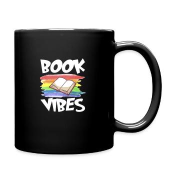 Book Reader Reading Literature Bookworm Gift Idea - Full Colour Mug - black - Right