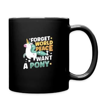 Horse Dressage Horseback-Riding Horse Girl Barn - Tasse einfarbig - Schwarz - Rechts