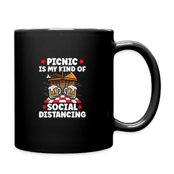 Picnic Lover Picnic Food Basket Picnic Date - Full Colour Mug - black - Right