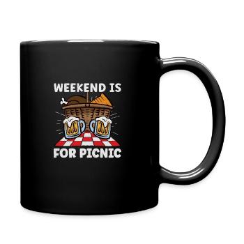 Picnic Lover Picnic Food Basket Picnic Date - Full Colour Mug - black - Right