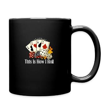 Poker Casino Poker Player Gambling Roulette Gift - Tasse einfarbig - Schwarz - Rechts