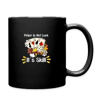 Poker Casino Poker Player Gambling Roulette Gift - Full Colour Mug - black - Right