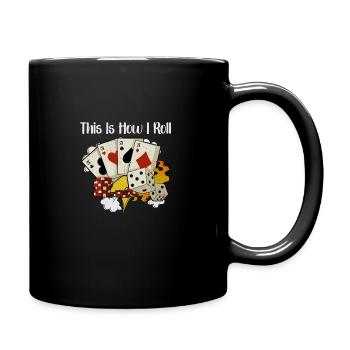 Poker Casino Poker Player Gambling Roulette Gift - Tasse einfarbig - Schwarz - Rechts