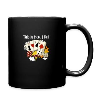 Poker Casino Poker Player Gambling Roulette Gift - Tasse einfarbig - Schwarz - Rechts