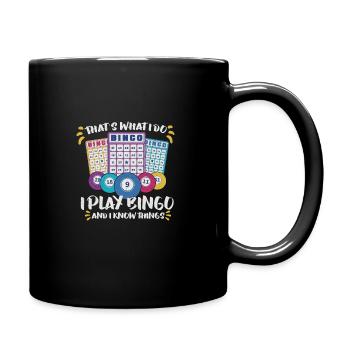 Bingo Card Game Grandma Bingo Player Bingo Cards - Tasse einfarbig - Schwarz - Rechts