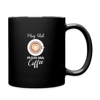 Coffee Lover Caffeine Molecule Java Latte Espresso - Tasse einfarbig - Schwarz - Rechts