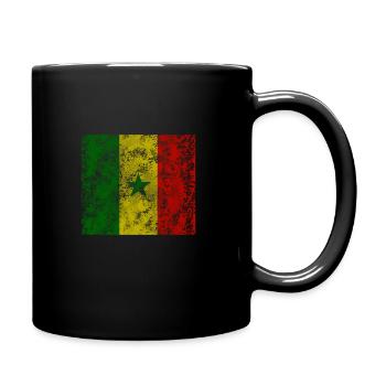 Senegal vintage flag - Full Colour Mug - black - Right