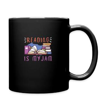 Book Reader Reading Literature Bookworm Gift Idea - Full Colour Mug - black - Right