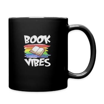 Book Reader Reading Literature Bookworm Gift Idea - Full Colour Mug - black - Right