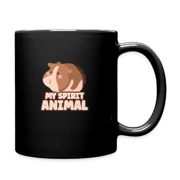 Guinea Pig Lover Furry Potato Gift Idea - Full Colour Mug - black - Right