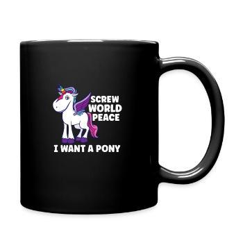 Horse Dressage Horseback-Riding Horse Girl Barn - Tasse einfarbig - Schwarz - Rechts