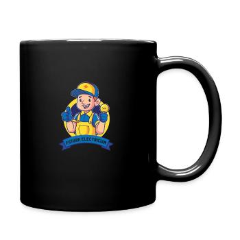 Electrician Electrical Engineer Lineman Electrical - Tasse einfarbig - Schwarz - Rechts